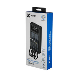 Power Bank Solar XPB-200 con Cables de Cargador 20000mAh Xtech AC004XTK74