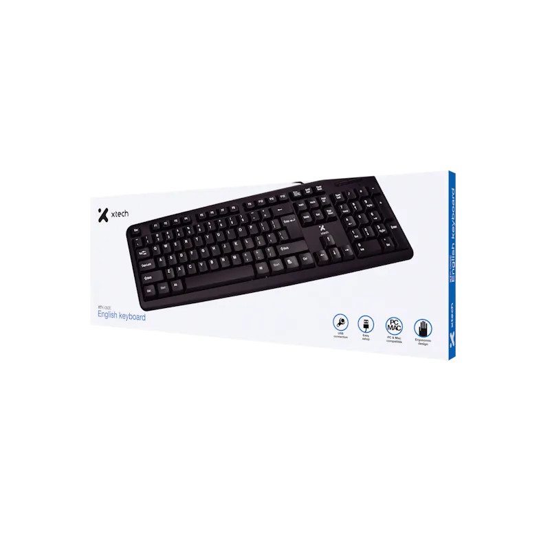 Teclado USB XTK-092E Estandar 1.35m Xtech ID222XTK31