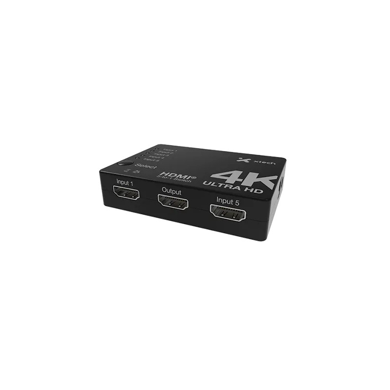 Switch HDMI XHA-430 4KUHD 5Puertos control remoto Xtech AB005XTK33