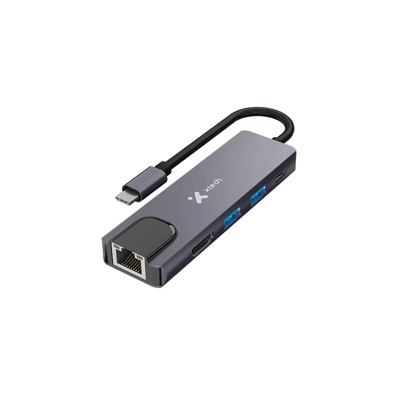 Concentrador Hub XTC-572 Multipuerto 5 puertos Xtech AB005XTK34