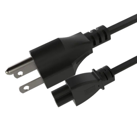 Cable de Poder Acoplador Xtech XTC-120 3 Pines C5 Coupler NEMA 5-15P, 1.8 Metros