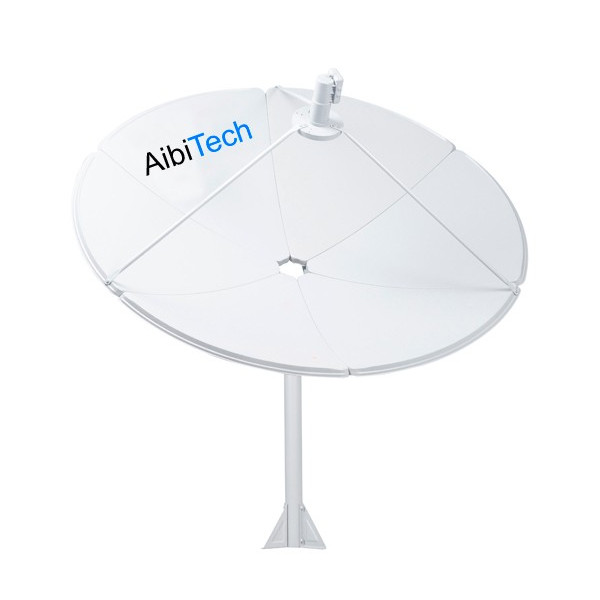 Antena Parabolica Satelital Banda C AibiTech 240 cm con LNBF HD, para Amazon starOneC1/2/3 Eutelsat117 Intelsat34 y otros