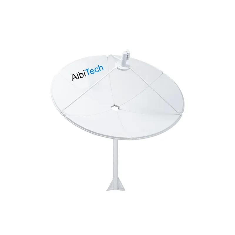 Antena Parabolica Satelital Banda C AibiTech 240 cm con LNBF HD, para Amazon starOneC1/2/3 Eutelsat117 Intelsat34 y otros