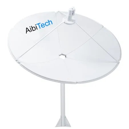 Antena Parabolica Satelital Banda C AibiTech 240 cm con LNBF HD, para Amazon starOneC1/2/3 Eutelsat117 Intelsat34 y otros