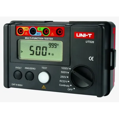  Megometro Digital UNI-T UT-526, Insulation Resistance 1000V AC DC 400V Comprobacion RCD 517.79661 Megometro Digital UNI-T UT-52