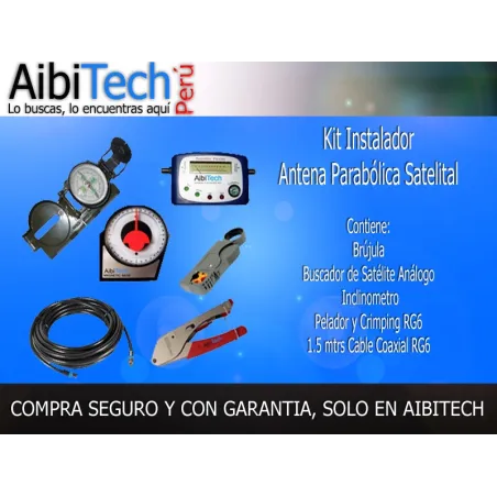  Kit Instalador para Antena Parabólica Satelital 208.474576 Kit Instalador para Antena Parabólica Satelital KITINSTPARAB 1 Aibit