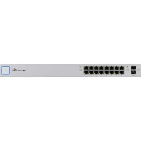 Switch UniFi Ubiquiti US-16-150W, 16 Puertos POE 2 SFP / 150W Potencia switching 36Gbps, Soporta TRUNK VLAN LACP RSTP 1355.9322