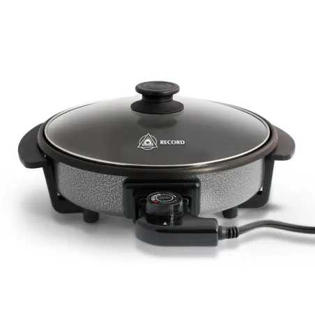  Sarten Electrica Multicook, Para freir asar y cocinar Interior antiadherente control de temperatura, Negro, REC-CLSENE101 RECOR