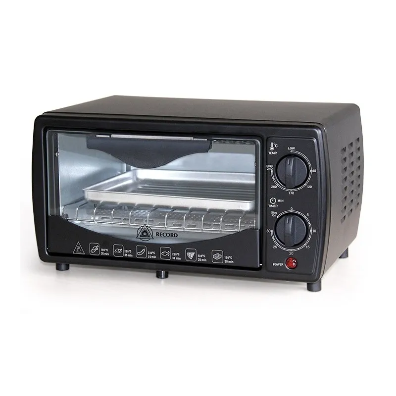 Horno Electrico Capacidad 9 Litros, con Funciones múltiples, temperatura  hasta 240°C, color Negro, REC-