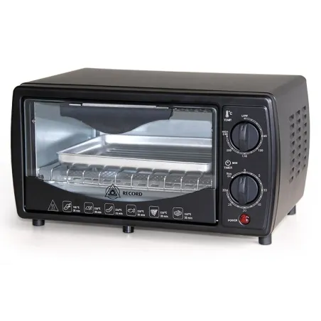  Horno Electrico Capacidad 9 Litros, con Funciones múltiples, temperatura hasta 240°C, color Negro, REC-CLHENE100 RECORD 97.4576