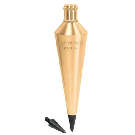  Plomada de Laton 340g, para Topografia Plomeria y Construccion, PLOM-12 17071 Truper 27.118644 Plomada de Laton 340g, para Topo