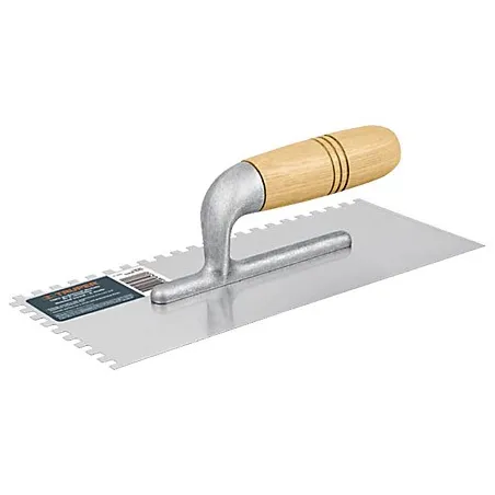  Plancha de Empastar Dentada 11 x 5 Pulgadas, Uso Profesional, 6 Remaches Mango de Madera, LLM-6C 15410 Truper 12.288136 Plancha