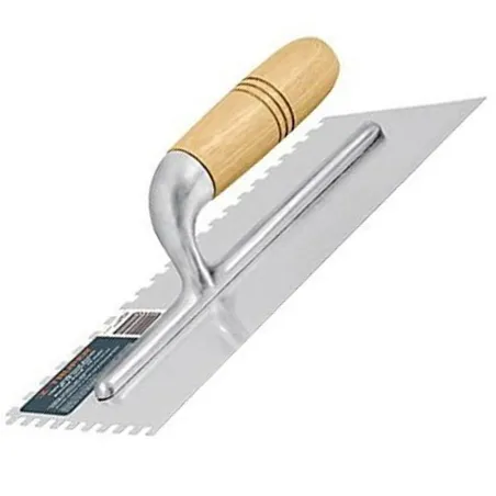  Plancha de Empastar Dentada 11 x 5 Pulgadas, Uso Profesional, 10 Remaches Mango de Madera, LLMC-11 15404 Truper 14.237288 Planc