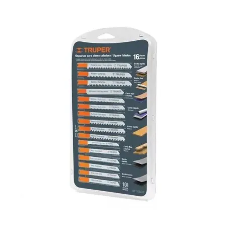  Juego de 16 Seguetas, Zanco U, para cortes en metales plastico y aluminio, JSCA-16 16129 Truper 20.338983 Juego de 16 Seguetas,
