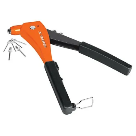  Remachadora Profesional 4 Boquillas intercambiable 3/32 1/8 5/32 3/16" Largo 10" incluye llave y Remache, RE-9X 17961 Truper 22