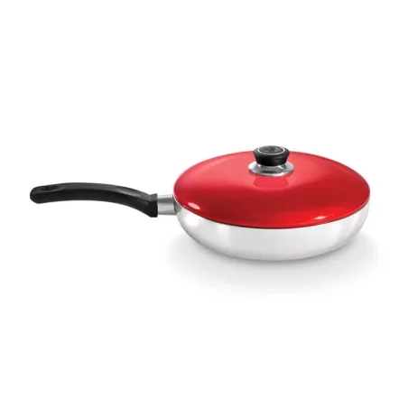 Sarten Bombeada 2.35 Litros Dimension 26cm, Aluminio importado Fino acabado tapa roja anodizada, 9304150000 RECORD RECORD-Sarten
