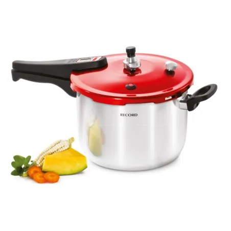  Olla a Presion Alumpress 10 Litros Dimension 26cm, aluminio con Triple sistema de Seguridad, Presion Max 14lb, 264100246 RECORD