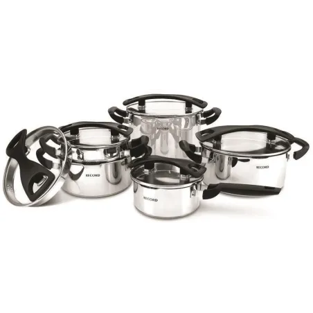  Juego de Ollas Capriccio 10 Piezas, en acero inoxidable quirurgico y Fondo difusor encapsulado de 5 capas, 1161181014 RECORD 99