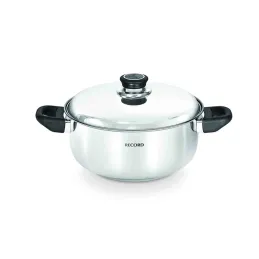 Juego Basic Chef con Sarten 4 Piezas, en acero inoxidable y Fondo difusor encapsulado, 830010123 RECORD RECORD-Juego Basic Chef 