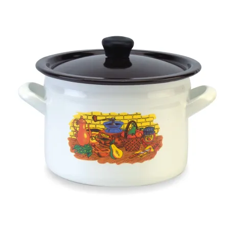  Olla Recta Esmaltado N22 5 Litros 22 cm, Acero Vitrificado Evita la propagacion de bacterias, 616220061 RECORD 77.118644 Olla R