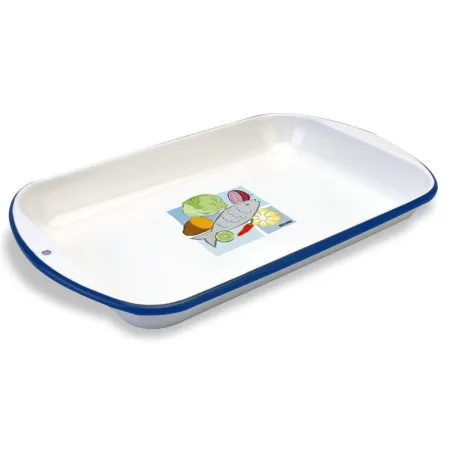 Fuente Cevichera Esmaltado N28 Dimension 28cm. Acero Vitrificado para uso Multiproposito, 658280002 RECORD RECORD-Fuente Ceviche