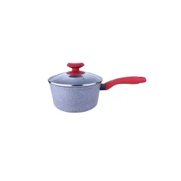 Juego SET de Ollas Ceramica Line Stone 7 Piezas, cubierta antiadherente de ceramica con tapa de vidrio, 1125275801 RECORD RECORD