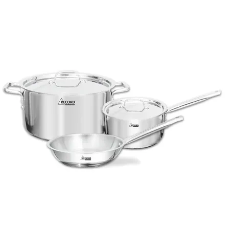  Cacerola Profesional N18 2.5 Litros 18cm, Acero inoxidable Quirurgico 1.2mm con tapa de acero inoxidable, 9863180126 RECORD 274