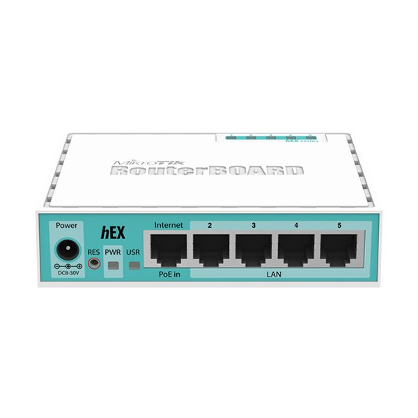 Router RouterBoard Mikrotik hEX RB750Gr3, sin wifi 5-port Ethernet Gigabit 10/100/1000 con puerto USB