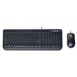 Kit Teclado y Mouse USB Microsoft Wired 600 3J2-00008, USB 2.0, Color Negro