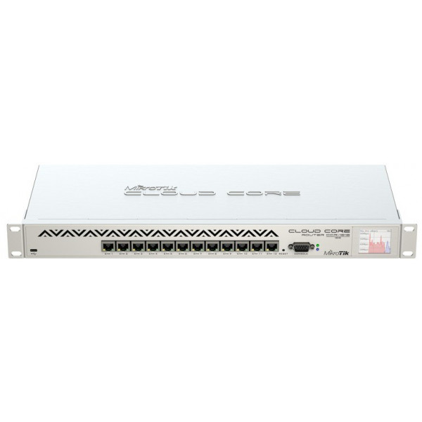 Router Routerboard Cloud Core Mikrotik CCR1016-12G, doce puertos Gigabit Ethernet, 2 GB de RAM