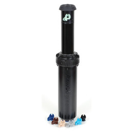 Rotor Aspersor Emergente 1" 8005, alcance 17,4 a 24,7m, 3,5 a 6,9 bar, Incluye toberas, para canchas de futbol, 8005 Rain Bird R