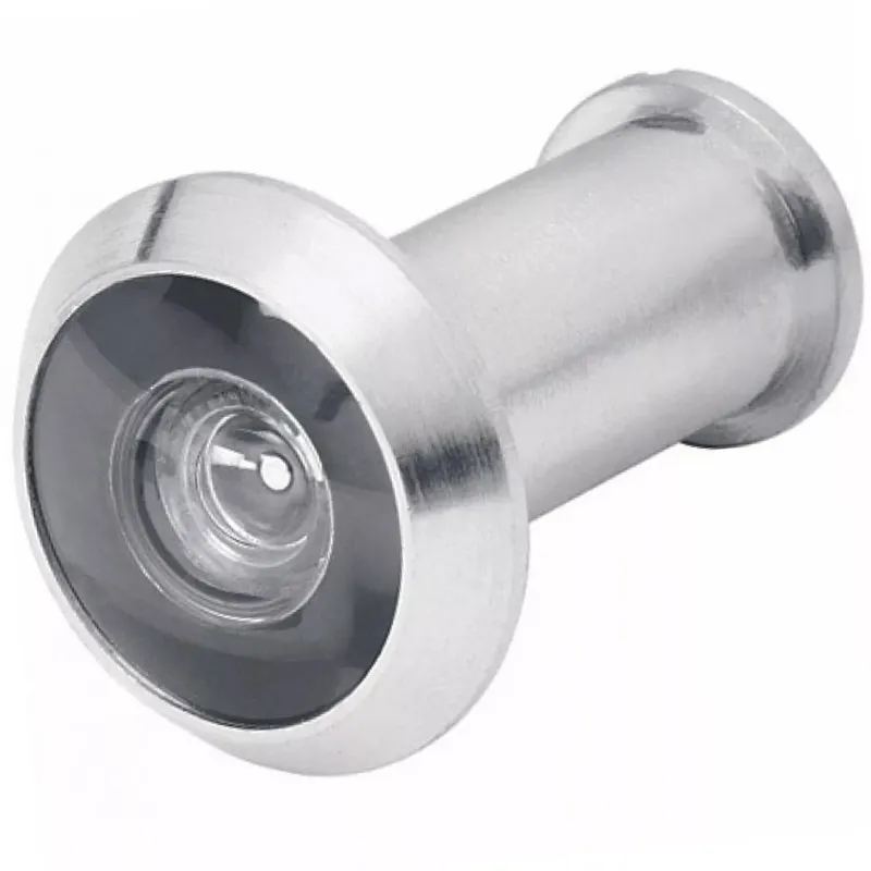 Ojo Magico Cromo Mate Mirillas de Seguridad Lente de Vidrio para puertas de espesor 1 3/8" a 2 3/16", MIRI-3 43674 Hermex