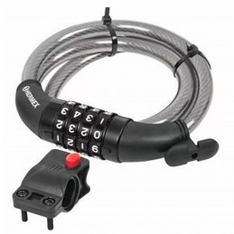 Cable de Seguridad de combinacion 8mm 1m, en acero con cubierta PVC, 4 Combinaciones, CB-8C 43924 Hermex