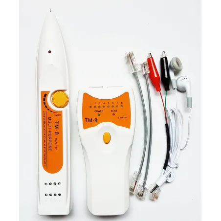  Buscador de Cable Wire Tracker Toner Detector Line Finder, RJ11 RJ45 Cat5 Cat6 LAN Network Cable Tester Telephone, TM-8 OEM 105