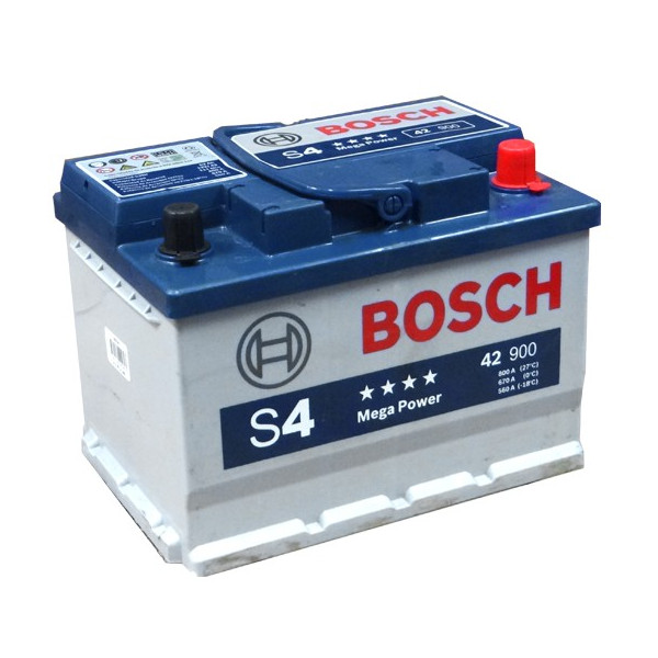 Bateria para Auto Bosch 42HP S4 (S4 55D) de 11 Placas 55AH Sellada Polos -+ RC 100min. CCA 460 L 233mm AN 174mm AL 172mm