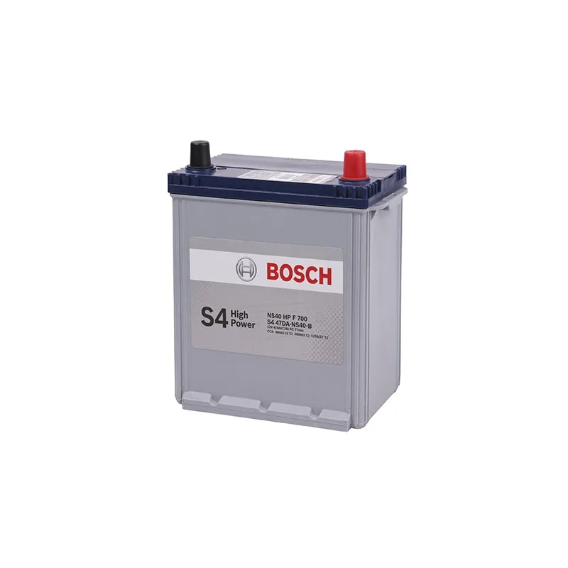 Bateria para Auto Bosch NS40 (46B20L) de 11 Placas 47AH Con Tapas Polos - + RC 77min. CCA 400 L 193mm AN 124mm AL 224mm