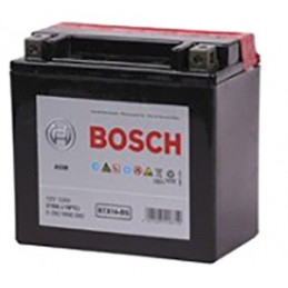 Bateria Motocicleta Bosch 12Ah 12V BTX14-BS + - AGM VRLA CCA210 Borne cubo  15x8.7x14.5cm