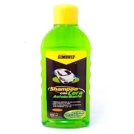  Champu Shampoo con Cera 600ml Autobrillante Lavado Encerado brillo Simoniz 103240 15.084746 Shampoo con Cera Autobrillante, 600