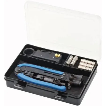  Kit Crimping Pelador y Conector RG6 Ponchador para Cable Coaxial RG-58,59,62,6 11 BNC RCA CAsesorios, KITCRPELCON Aibitech 83.8