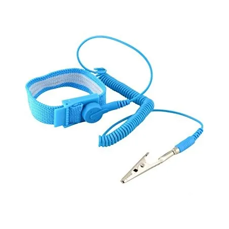  Pulsera AntiEstatica 611C Celeste Anti-static Wrist Strop, Largo 2 Metros, Banda resistiva de 50 Ohmios 9.40678 Pulsera AntiEst