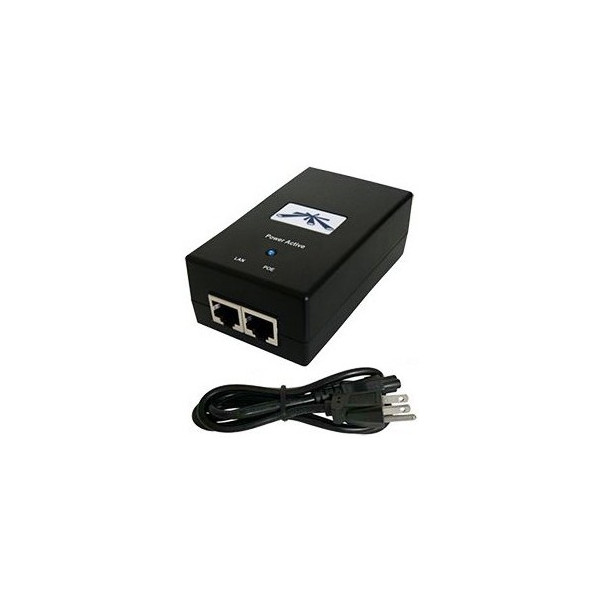 POE Ubiquiti POE-24-12W-G, 24V 0.5A 12W Output Power over Ethernet Adapter, Gigabit LAN Port, 100-240v