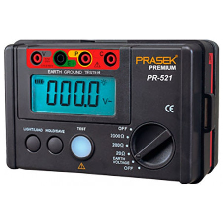 Telurometro Digital Prasek Premium PR-521, Medidor de Resistencia del aislamiento 2000 OHM