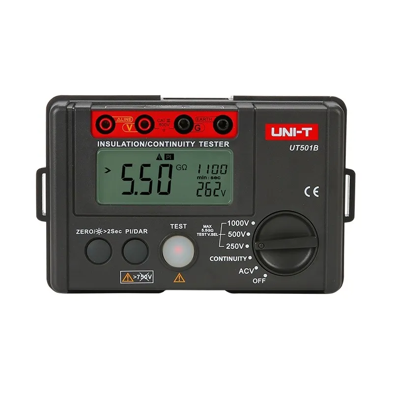 Megometro Digital UNI-T UT-501B, Insulation Resistance 1000V Voltaje AC600V Resistencia 200Ω