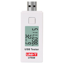 Probador Medidor Tester UNI-T UT-658, para Conectores y Cables USB voltaje corriente y energía mAh