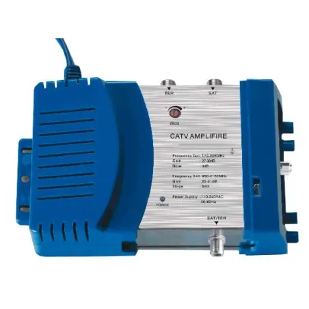 Amplificador de Interior para Señal Satelital DTH 201G, CATV Cable y DTH SATV, 30dB Regulador de Ganancia Conecto RG6 F 120.338