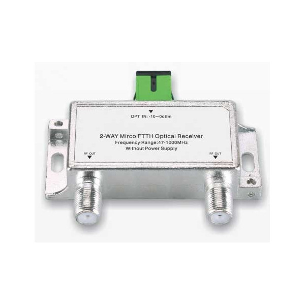 Receptor óptico Mini FTTH 1202, 1100-1600nm 47-1000MHz Conector RG6 F SC / APC