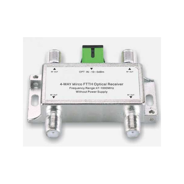 Receptor óptico Mini FTTH 1204, 1100-1600nm 47-1000MHz Conector RG6 F SC / APC