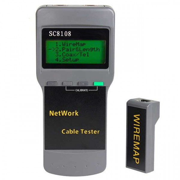 Cable Tester Testeador Analizador Red Profesional SC8108, CAT 5E 6E TDR Calcula la distancia del error o cortocircuito