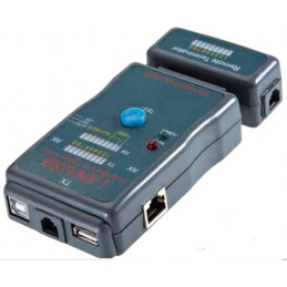 Cable Tester Testeador RJ45 USB Modular 251454CT, RJ45 RJ12 USB-A USB-B BNC, Diseño compacto Facil Uso