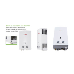 Terma a Gas Bosch ASO 10 Litros GN, Encendido Automatico y 3 Sistemas de Seguridad Bosch-Calentador a Gas Bosch ASO 10 Litros GN